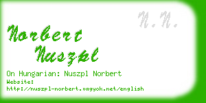 norbert nuszpl business card